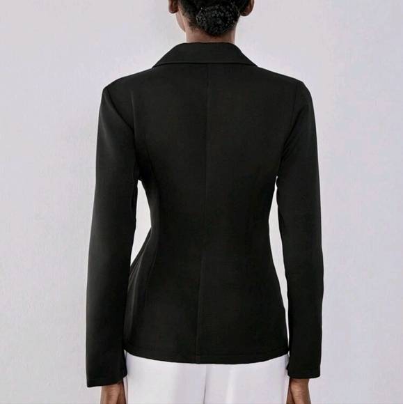 Metal Decor Casual Blazer - Picture 2 of 4